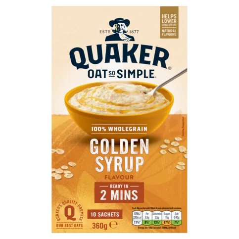 Quaker Oat So Simple Golden Syrup Porridge 10x36g