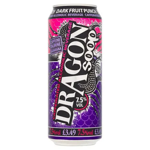 Dragon Soop Dark Fruit Punch Caffeinated Alcoholic Beverage 500ml